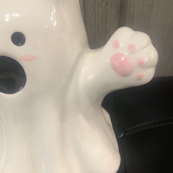 New Goblin & Ghoul Halloween Kitty Cat Scary Ghost Ceramic Figurine - Picture 3 of 9